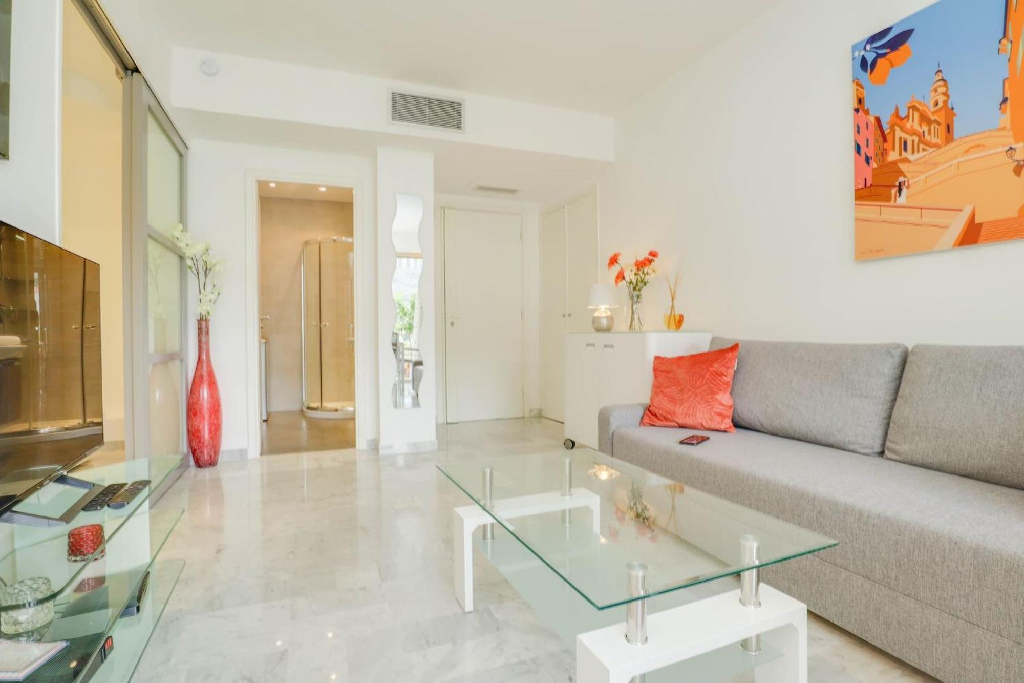 « La Grande Residence » Vue Mer, Piscine Menton Exteriör bild