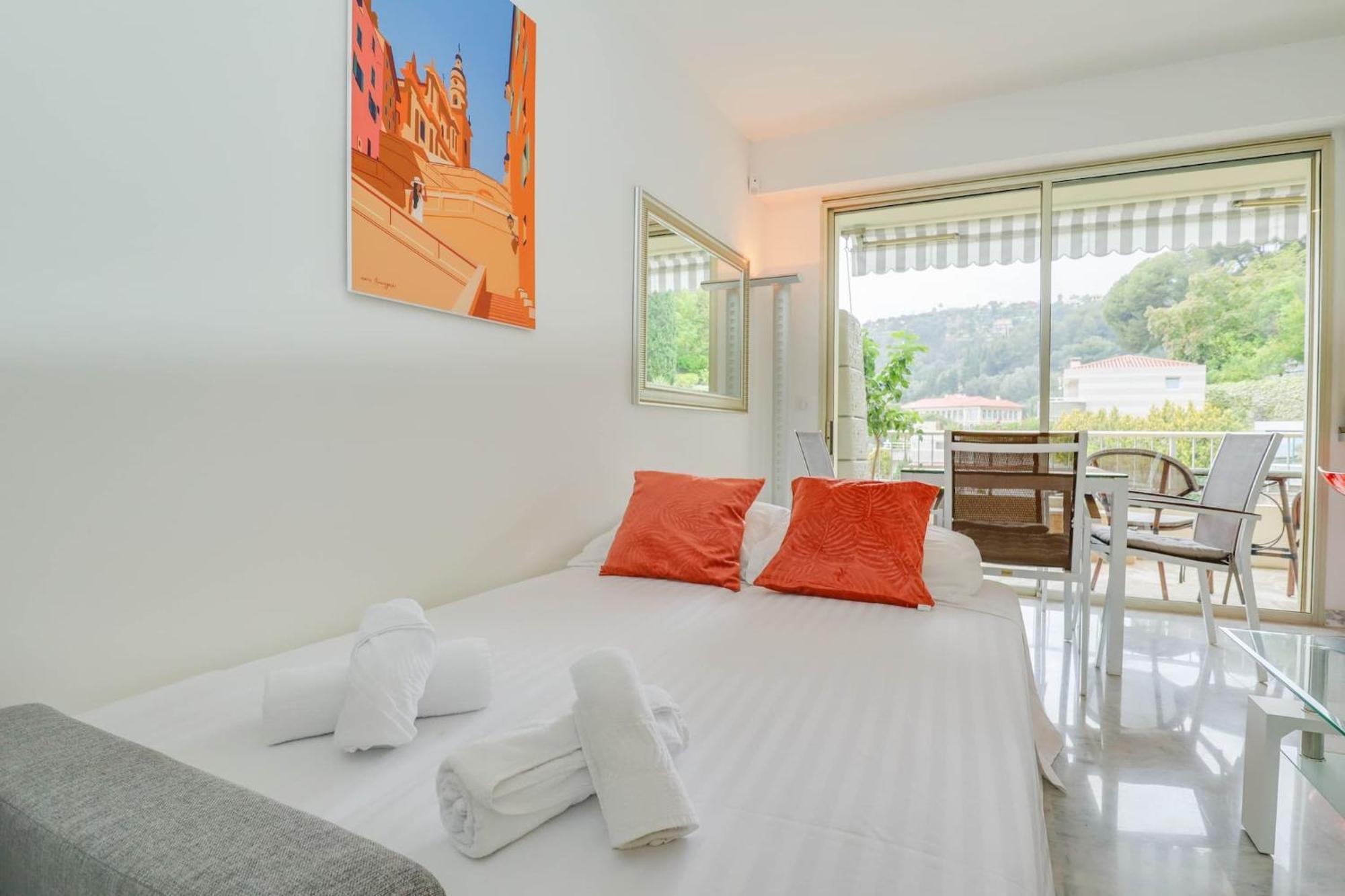 « La Grande Residence » Vue Mer, Piscine Menton Exteriör bild